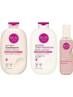 Strawberry Dream Essentials Bundle - Body Wash, Body Mist & Lotion Set
